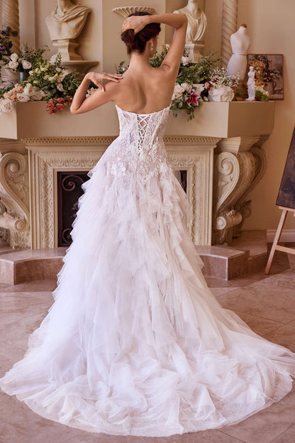 Andrea &amp; Leo WL016 Strapless Drop Waist Cascading Wedding Dress