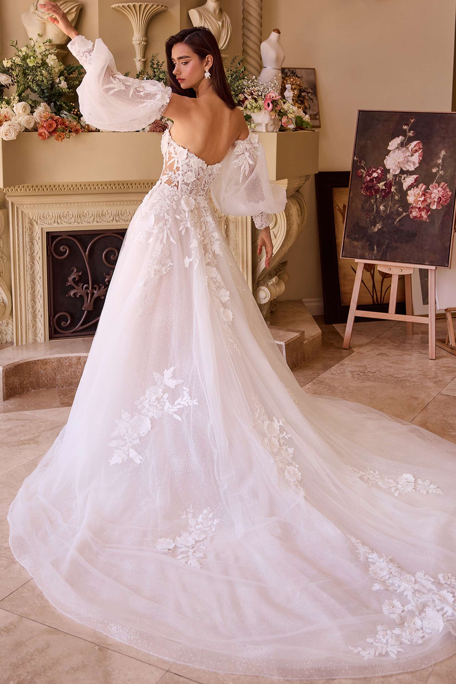 Andrea &amp; Leo WL018 Dress Lace Appliqued A-Line Wedding Ball Gown