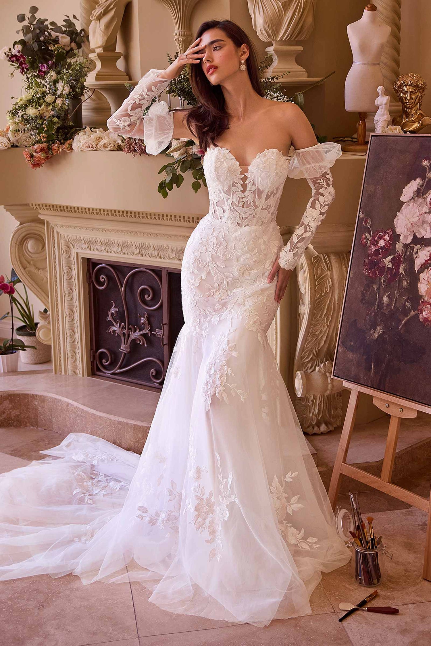 Andrea &amp; Leo WL033 Dress Strapless Mermaid Bridal Gown &amp; Sleeves