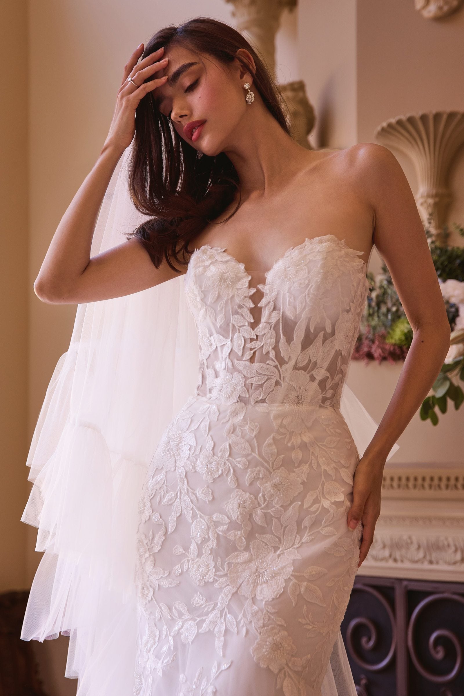 Andrea &amp; Leo WL033 Dress Strapless Mermaid Bridal Gown &amp; Sleeves