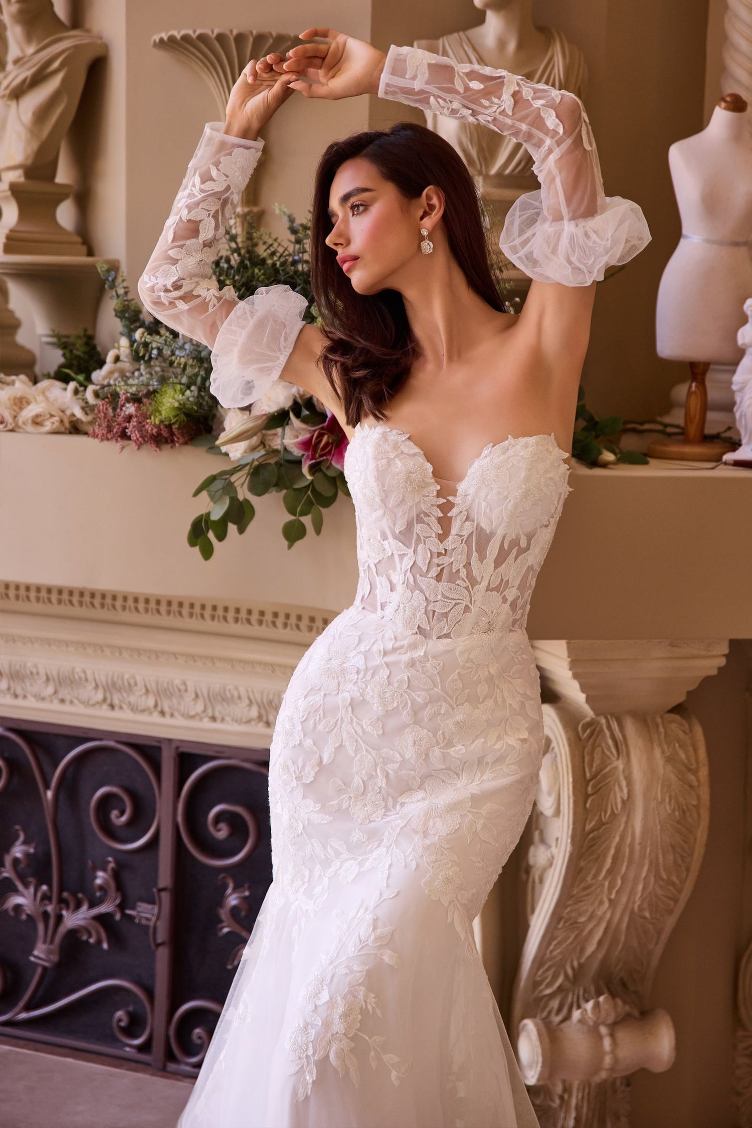 Andrea &amp; Leo WL033 Dress Strapless Mermaid Bridal Gown &amp; Sleeves