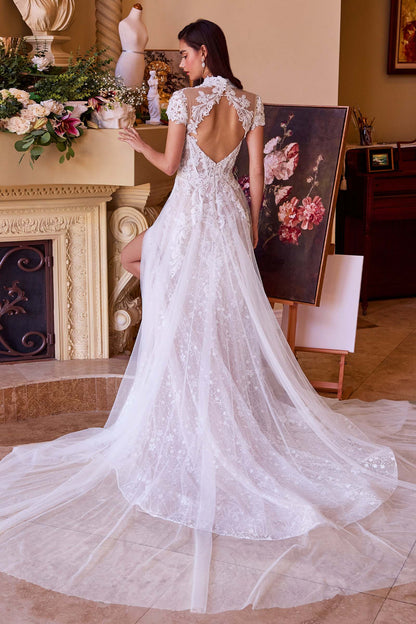 Andrea &amp; Leo WL035 Wedding Dress Lace &amp; Tulle Short Sleeve Gown