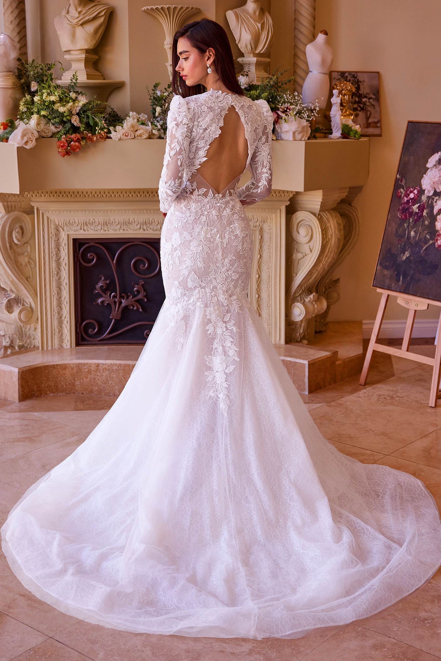Andrea &amp; Leo WL036 Dress Long Sleeve Lace Mermaid Bridal Gown