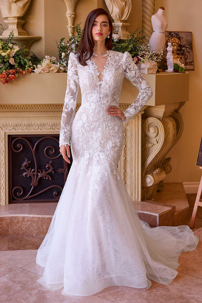 Andrea &amp; Leo WL036 Dress Long Sleeve Lace Mermaid Bridal Gown