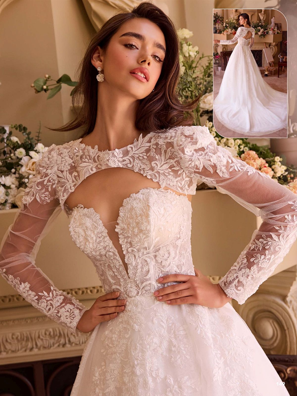 Andrea &amp; Leo WL037 Dress Strapless Wedding Ball Gown &amp; Lace Bolero