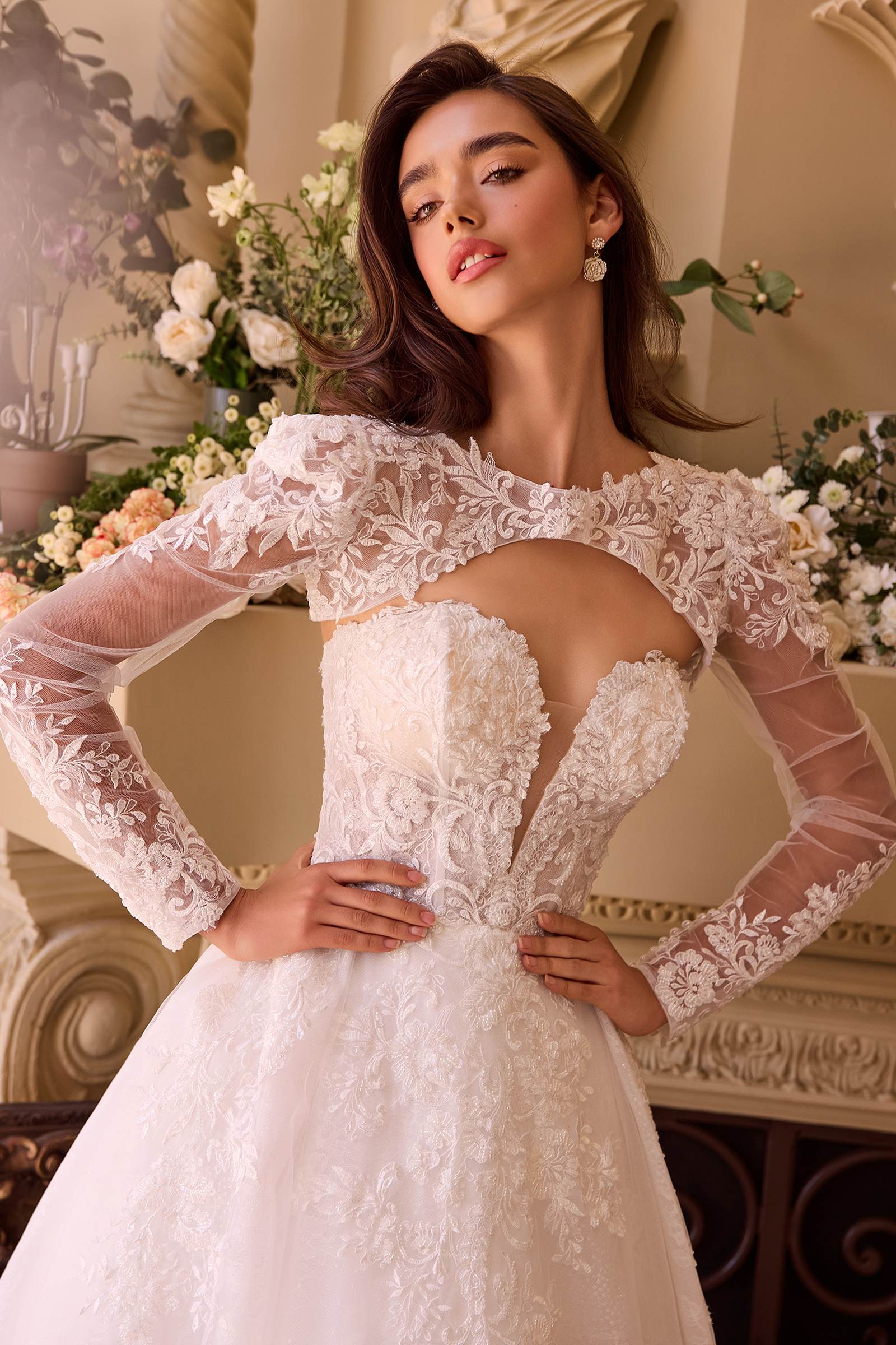 Andrea &amp; Leo WL037 Dress Strapless Wedding Ball Gown &amp; Lace Bolero