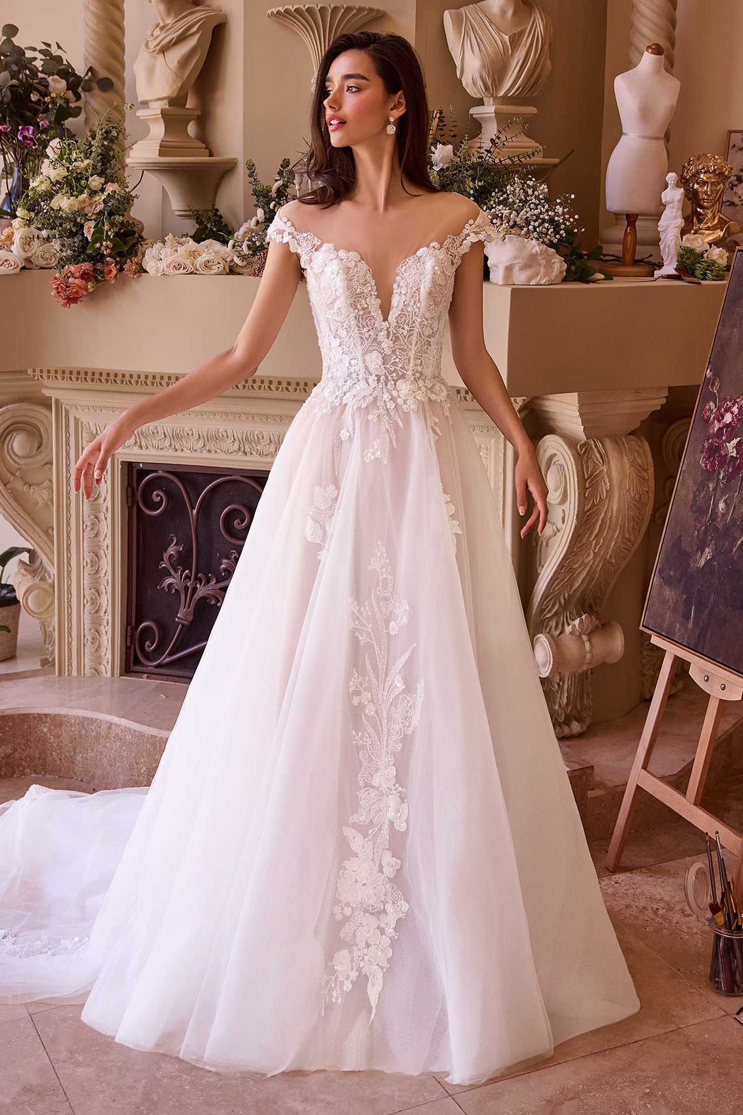 Andrea &amp; Leo WL038 Dress Long Cap Sleeve Bridal Gown