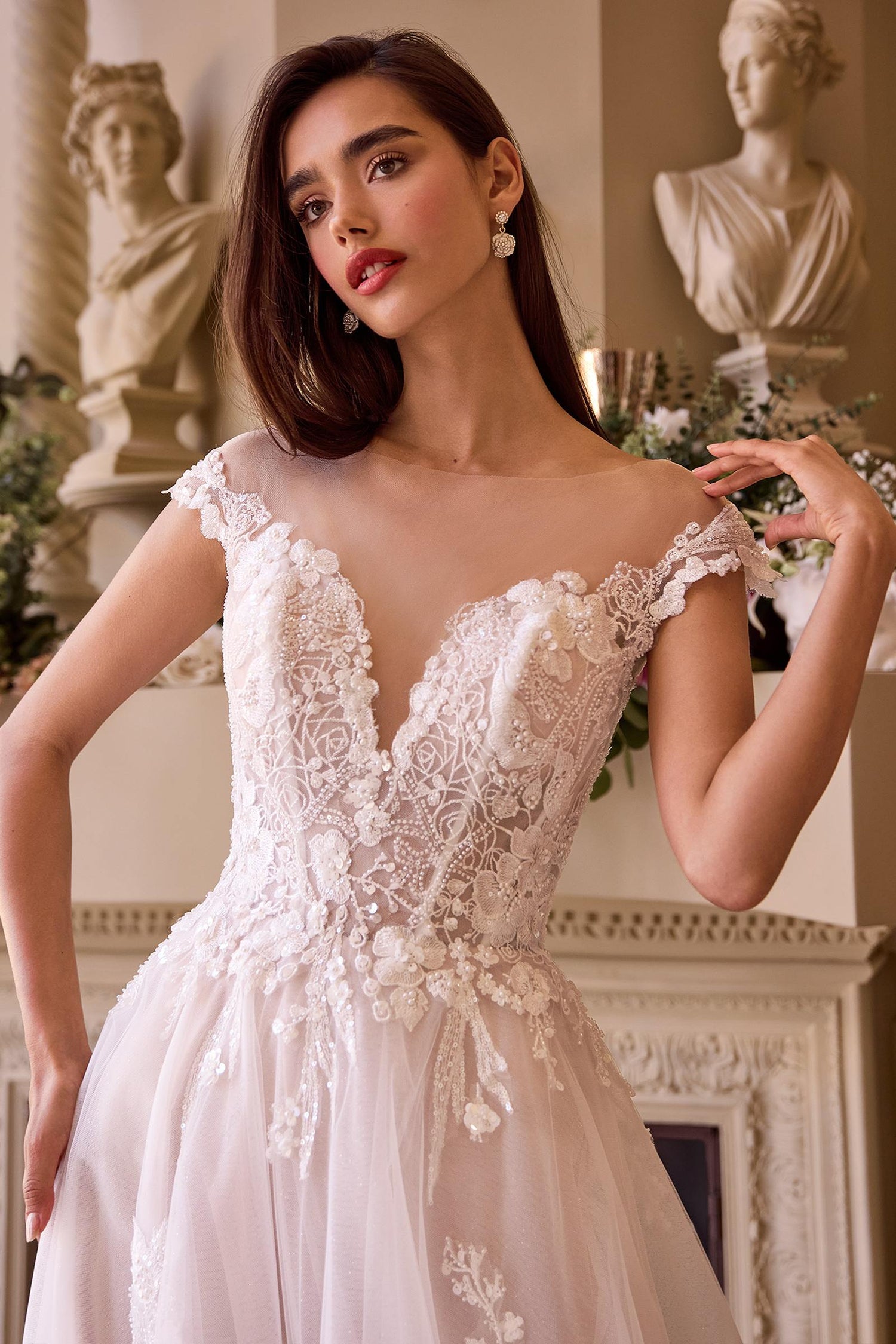 Andrea &amp; Leo WL038 Dress Long Cap Sleeve Bridal Gown