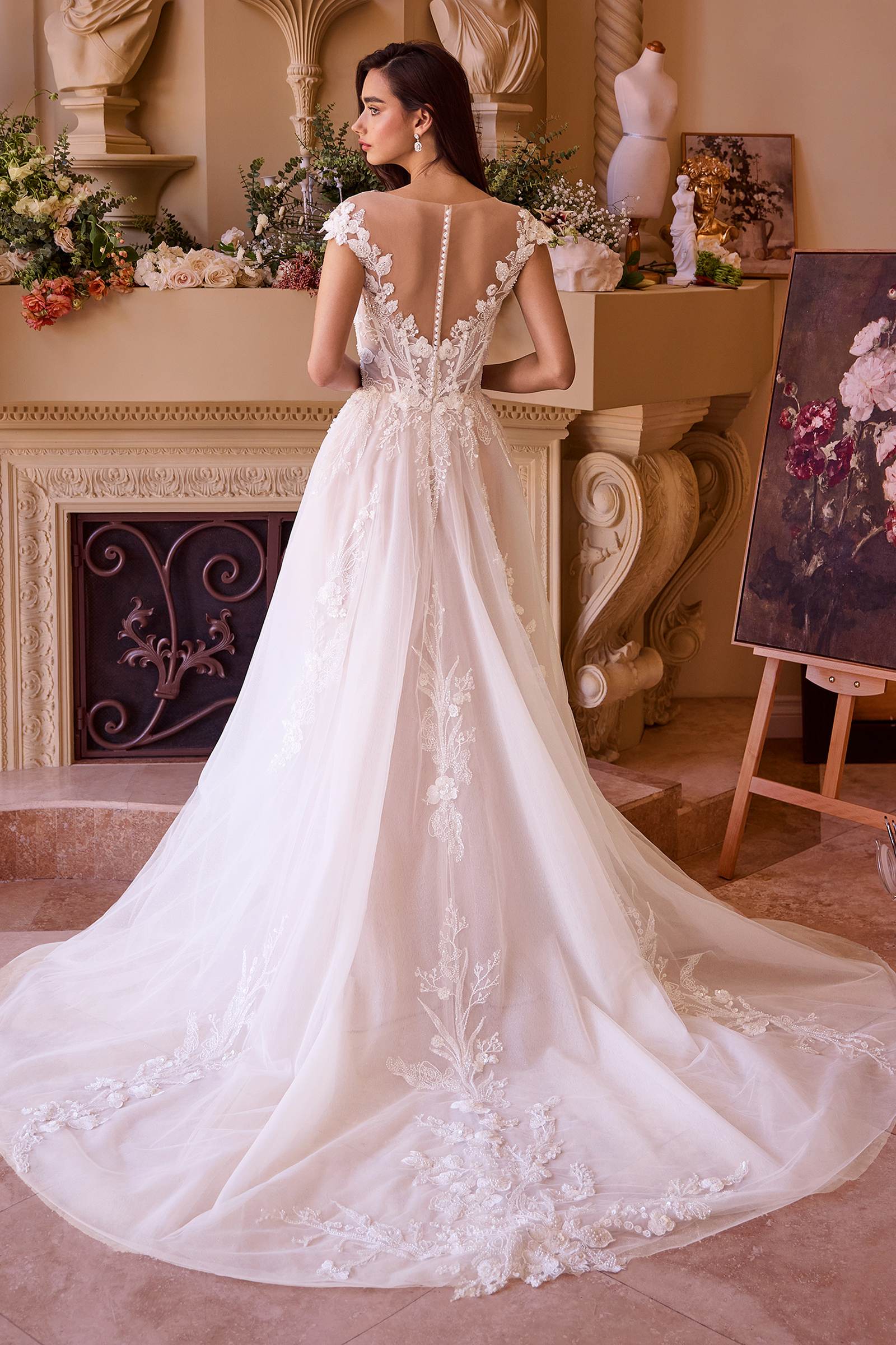 Andrea &amp; Leo WL038 Dress Long Cap Sleeve Bridal Gown