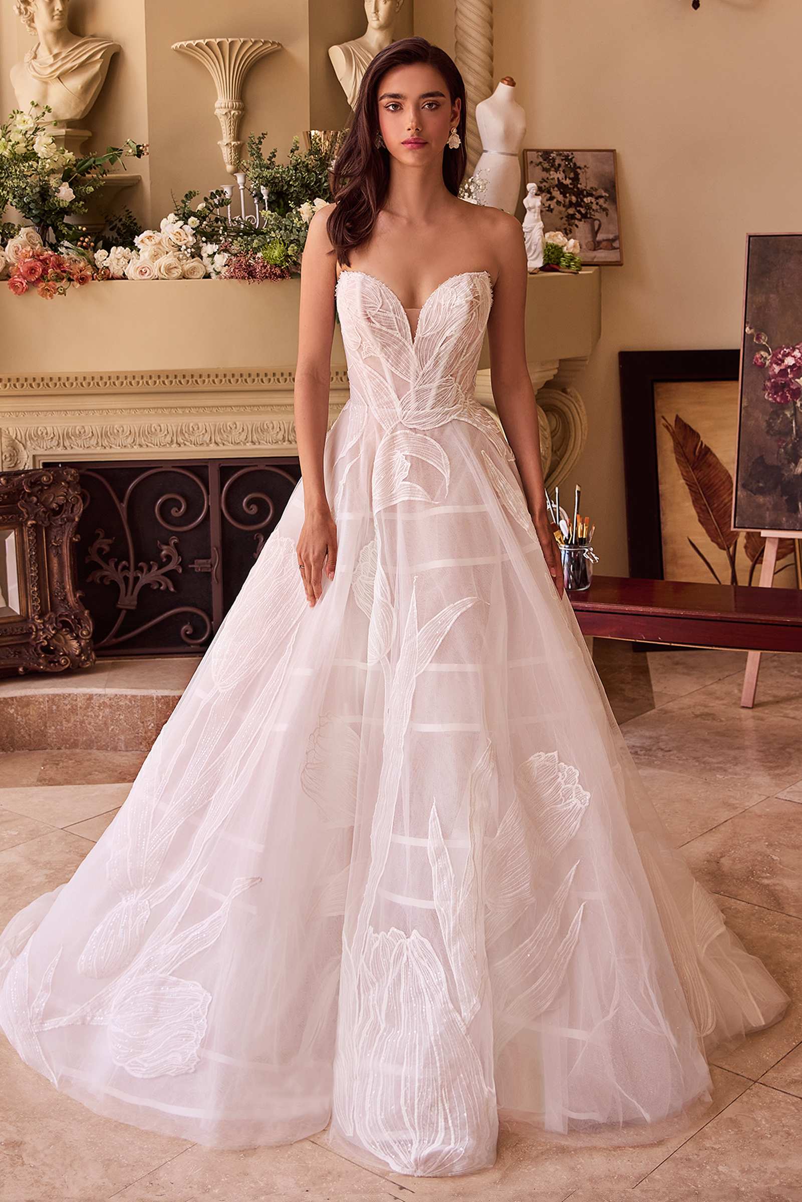Andrea &amp; Leo WL043 Dress Tullip Sequin Embroidered Wedding Ball Gown