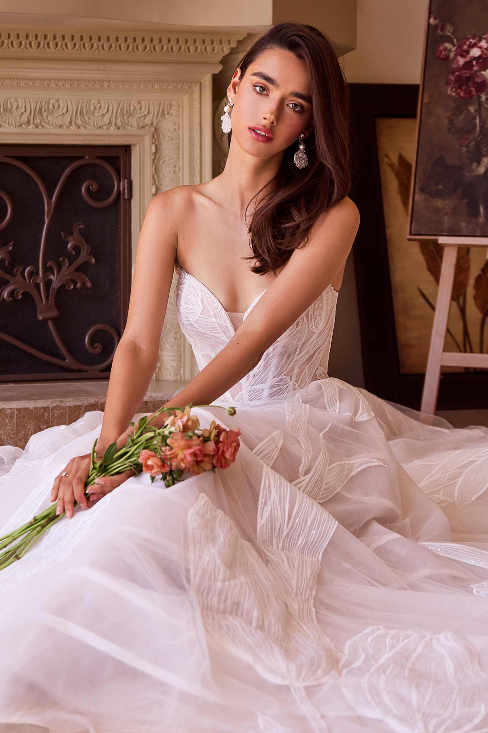 Andrea &amp; Leo WL043 Dress Tullip Sequin Embroidered Wedding Ball Gown