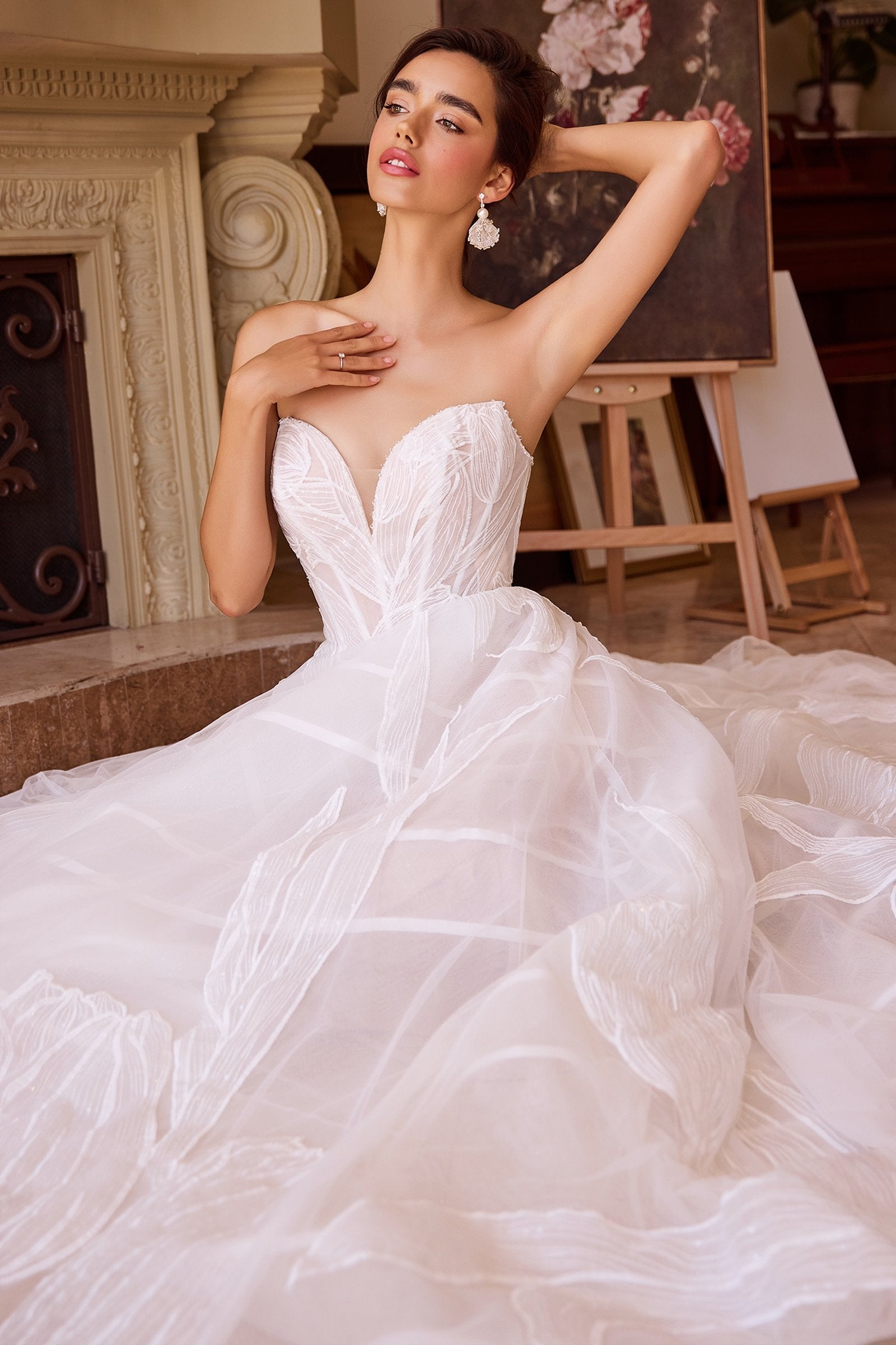 Andrea &amp; Leo WL043 Dress Tullip Sequin Embroidered Wedding Ball Gown