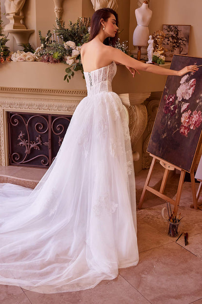 Andrea &amp; Leo WL044 Dress Fitted Lace Wedding Dress &amp; Removable Overskirt