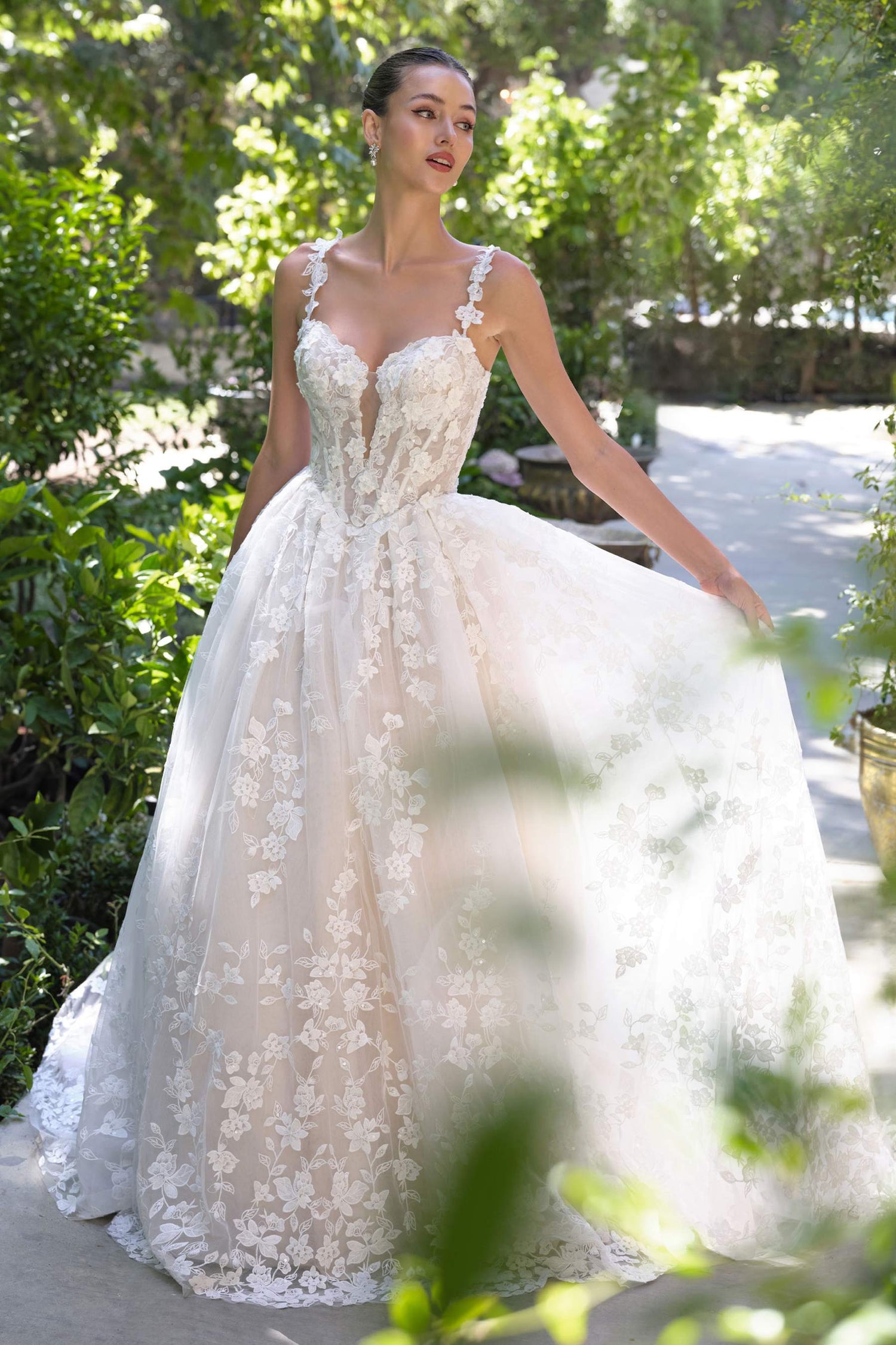 Andrea &amp; Leo WL058 Ball Gown Wedding Dress Plunging Neckline