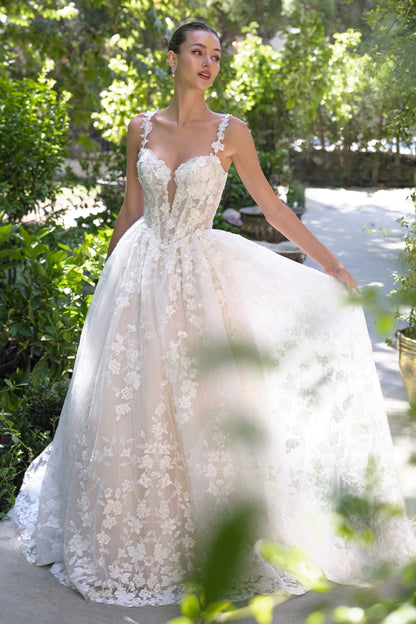 Andrea &amp; Leo WL058 Ball Gown Wedding Dress Plunging Neckline