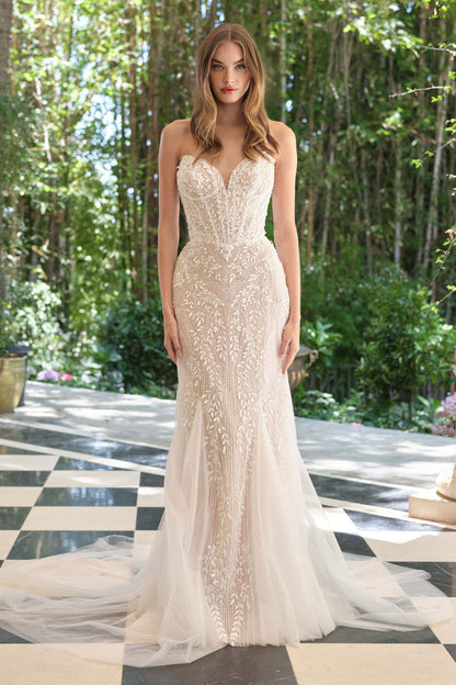Andrea &amp; Leo WL060 Mermaid Bridal Gown Veil Included