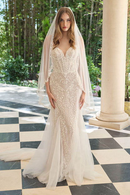 Andrea &amp; Leo WL060 Mermaid Bridal Gown Veil Included