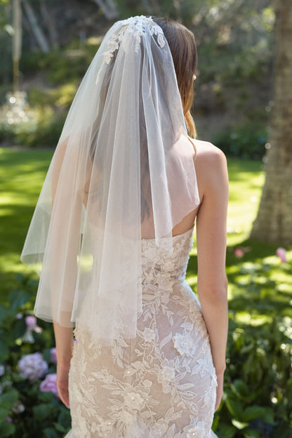 Andrea &amp; Leo WL062 Fit and Flare Strapless Wedding Gown Includes Veil
