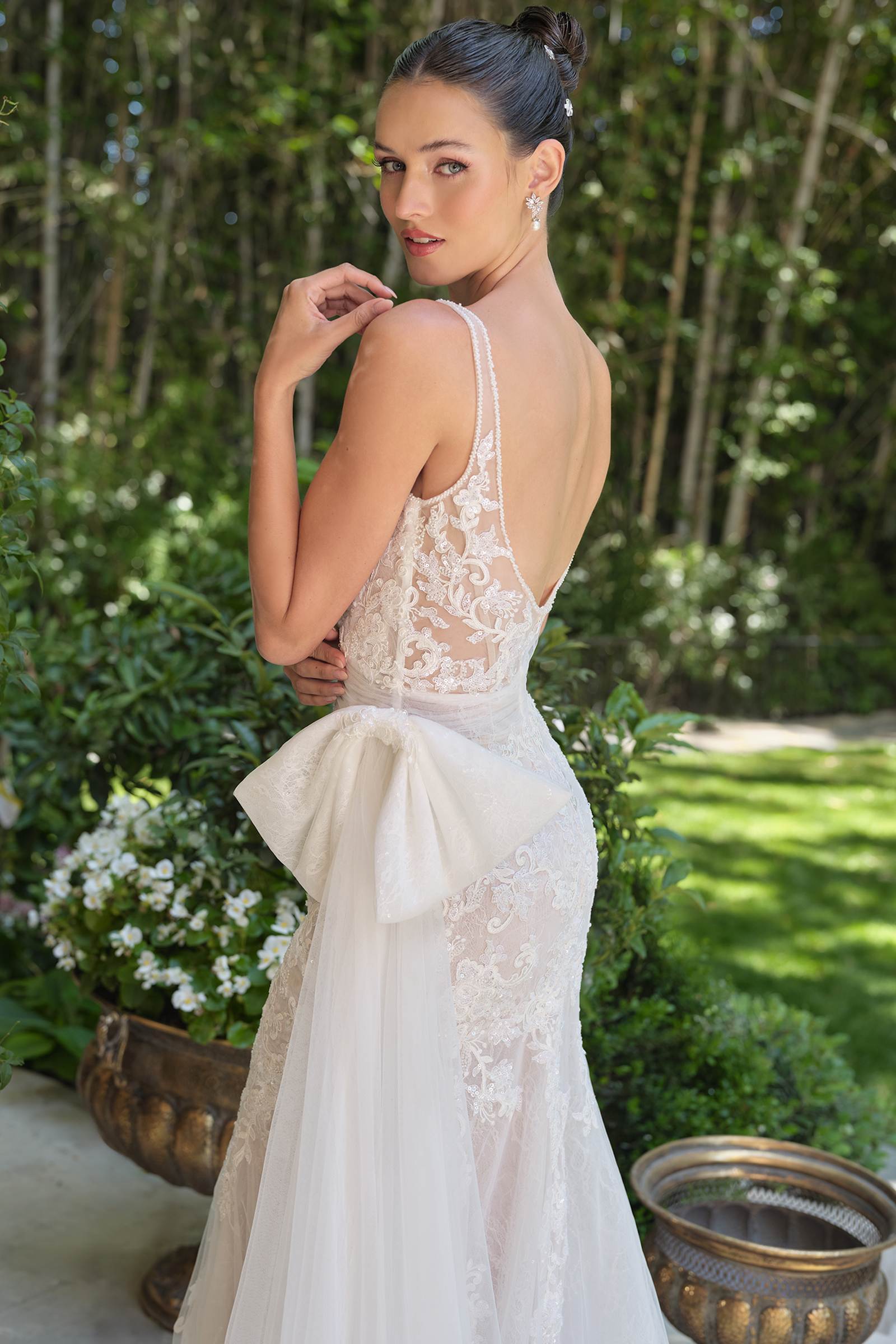 Andrea &amp; Leo WL068 Fitted Sweetheart Embroidered Lace Mermaid Dress