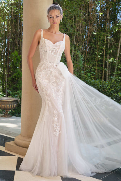 Andrea &amp; Leo WL068 Fitted Sweetheart Embroidered Lace Mermaid Dress