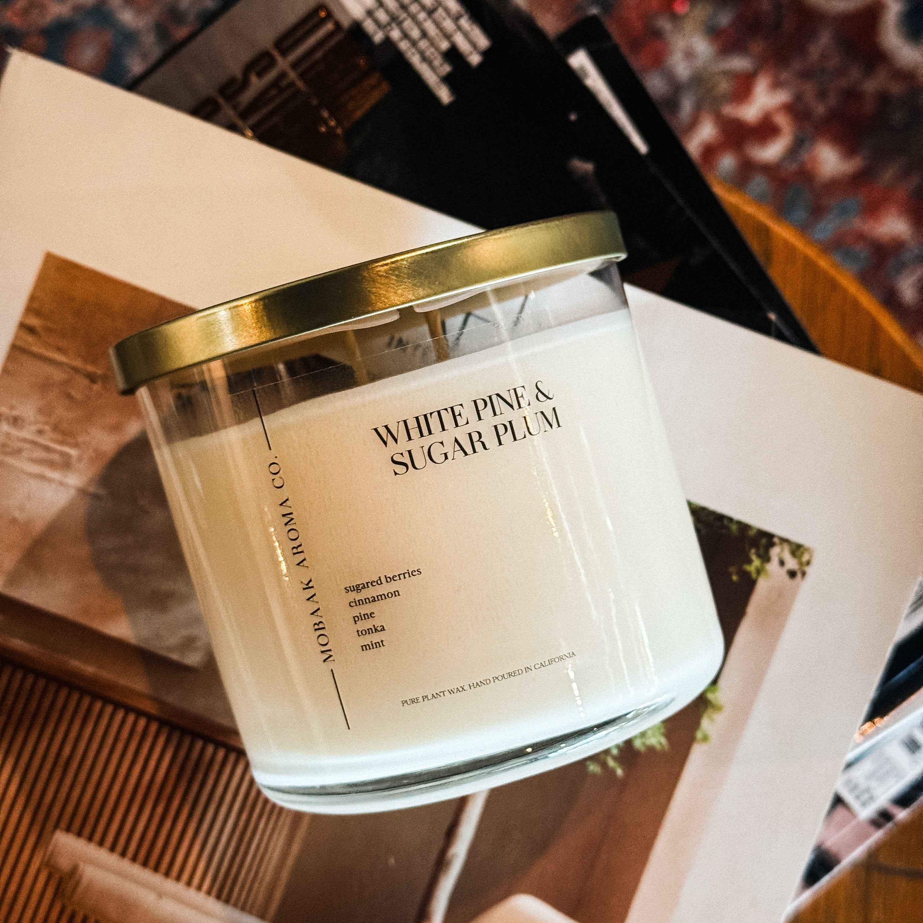 White Pine &amp; Sugar Plum Candles