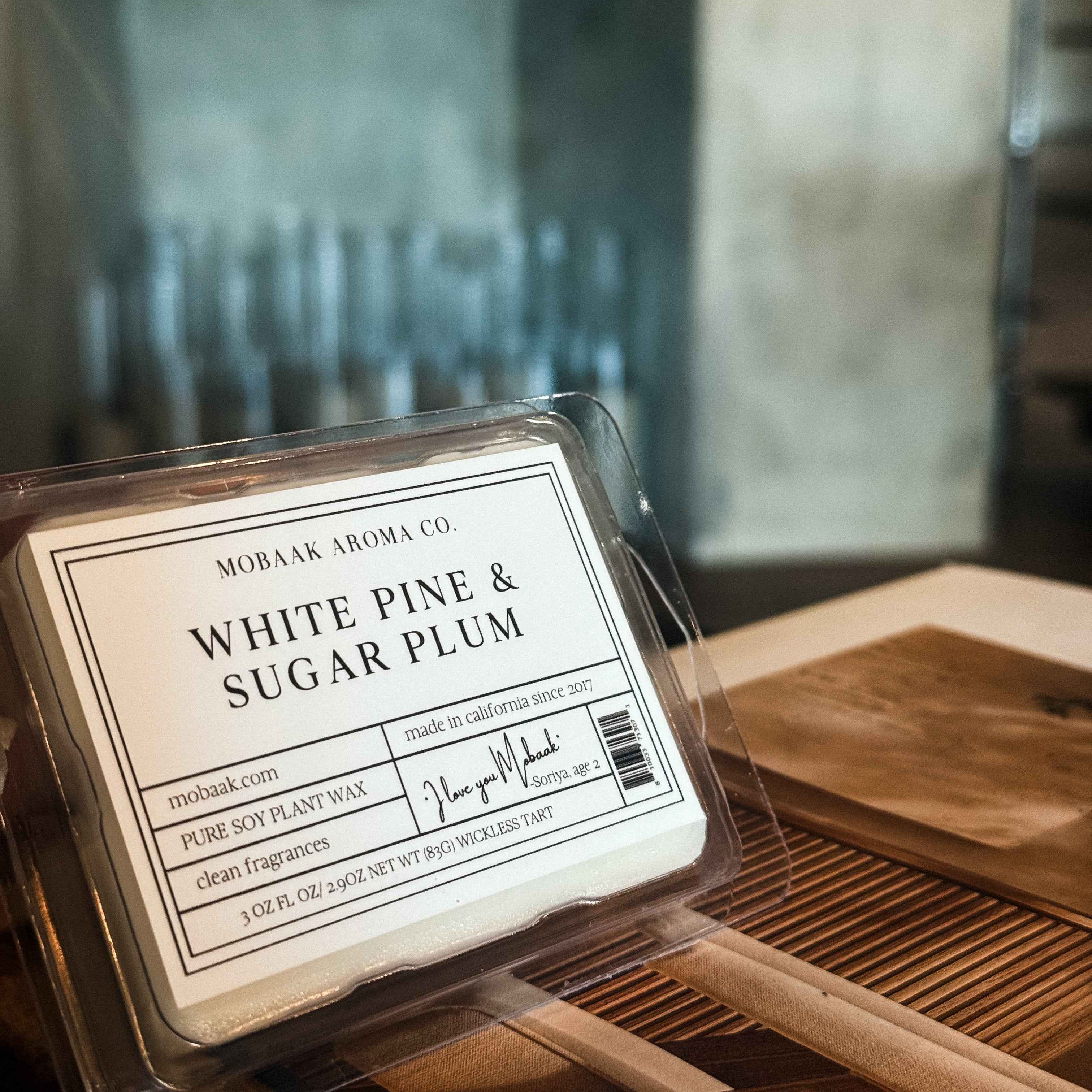 White Pine &amp; Sugar Plum Wickless Tart