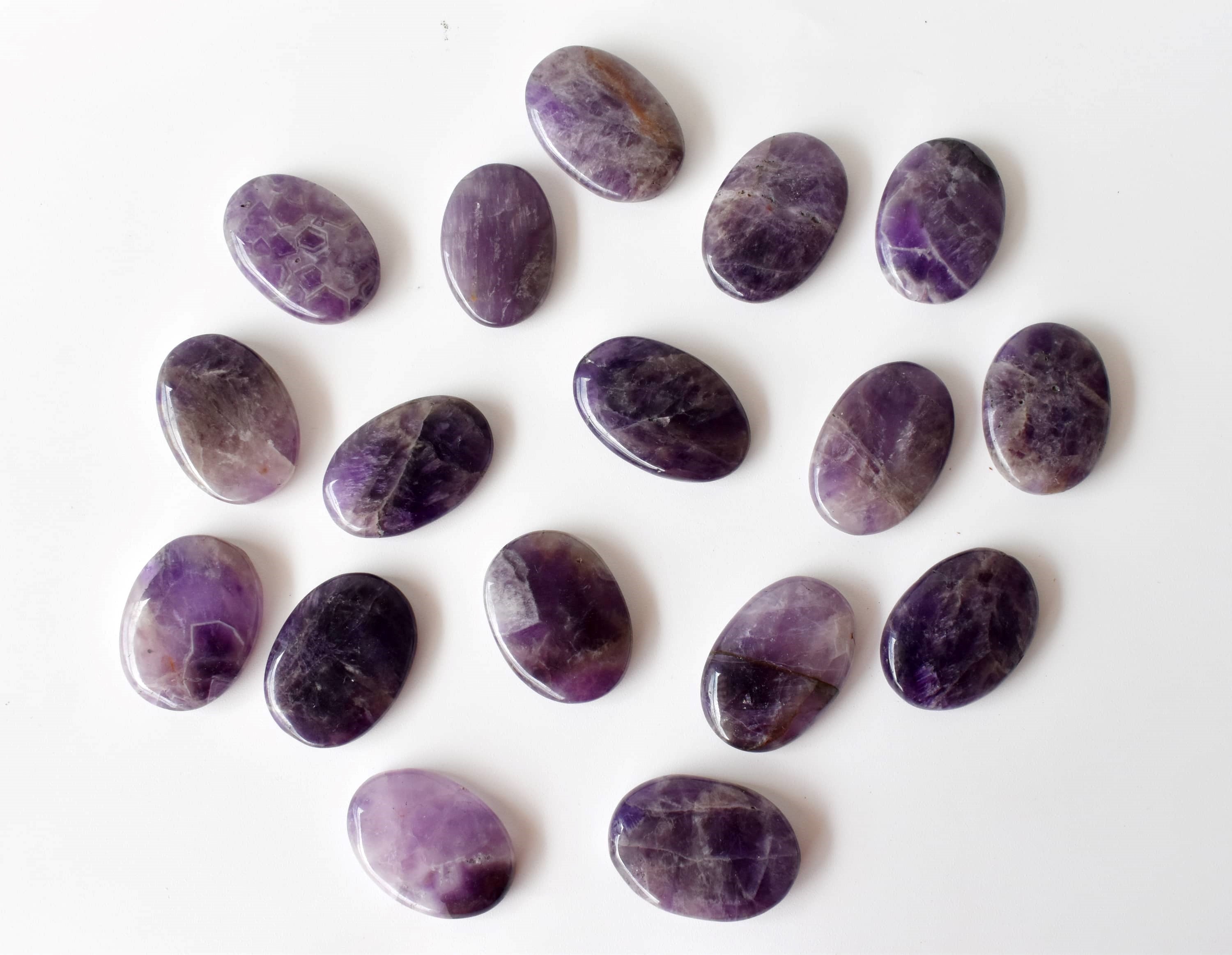 Amethyst Worry Pocket Stones  DestGlow