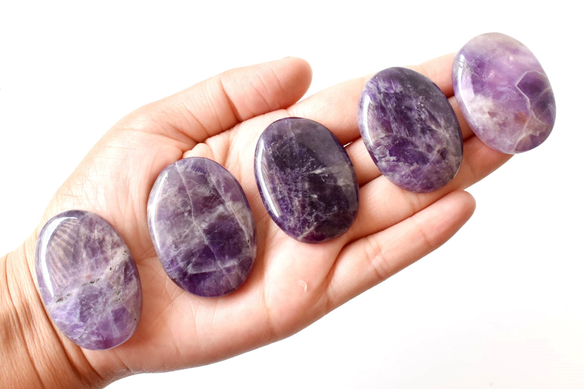 Amethyst Worry Pocket Stones  DestGlow