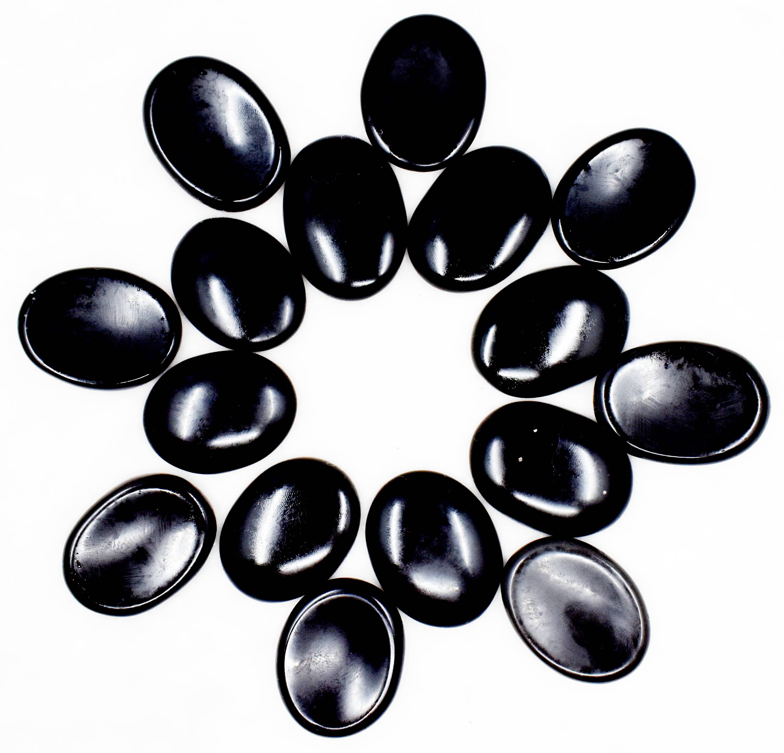 Black Tourmaline Worry  Stones (Meditation and Self-Acceptance)  DestGlow