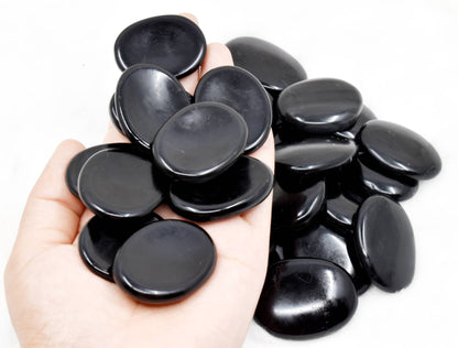Black Tourmaline Worry  Stones (Meditation and Self-Acceptance)  DestGlow
