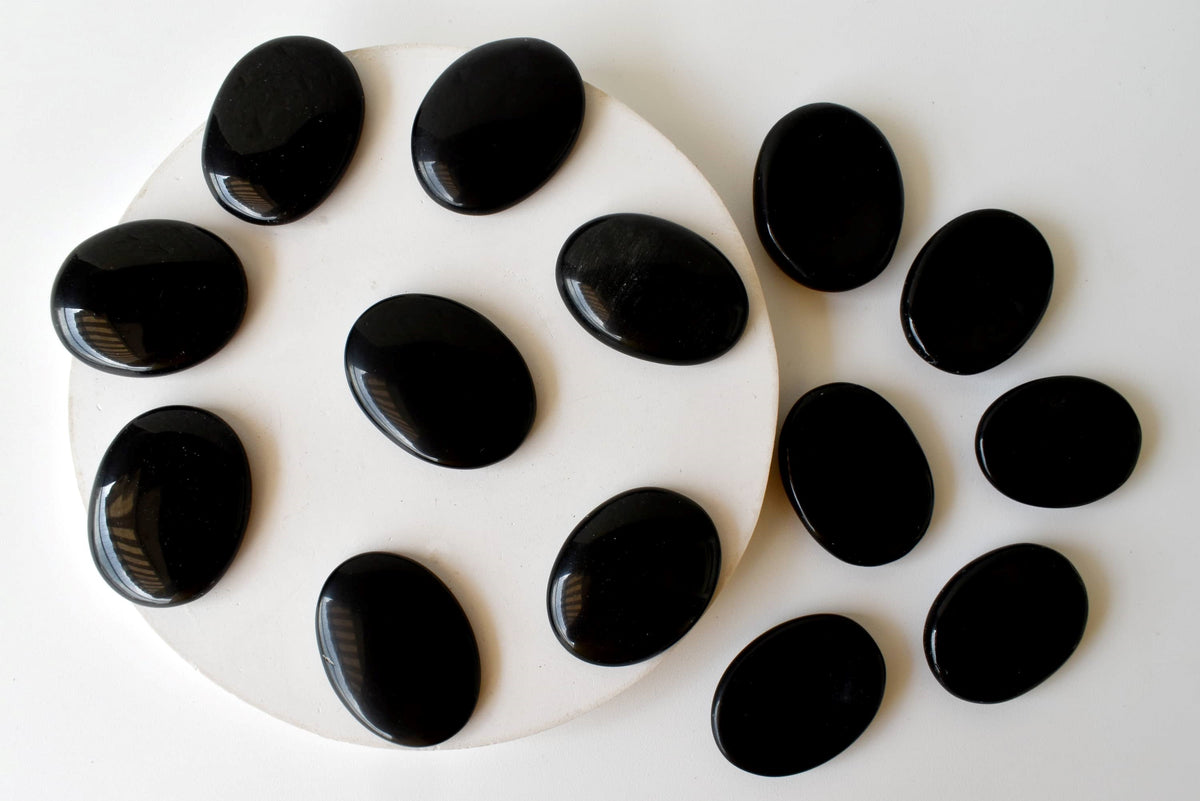 Black Obsidian Pocket Stones.  DestGlow
