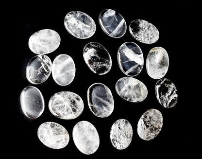 Crystal Quartz Pocket Stones (Dispelling Negative Energy and Meditation)  DestGlow