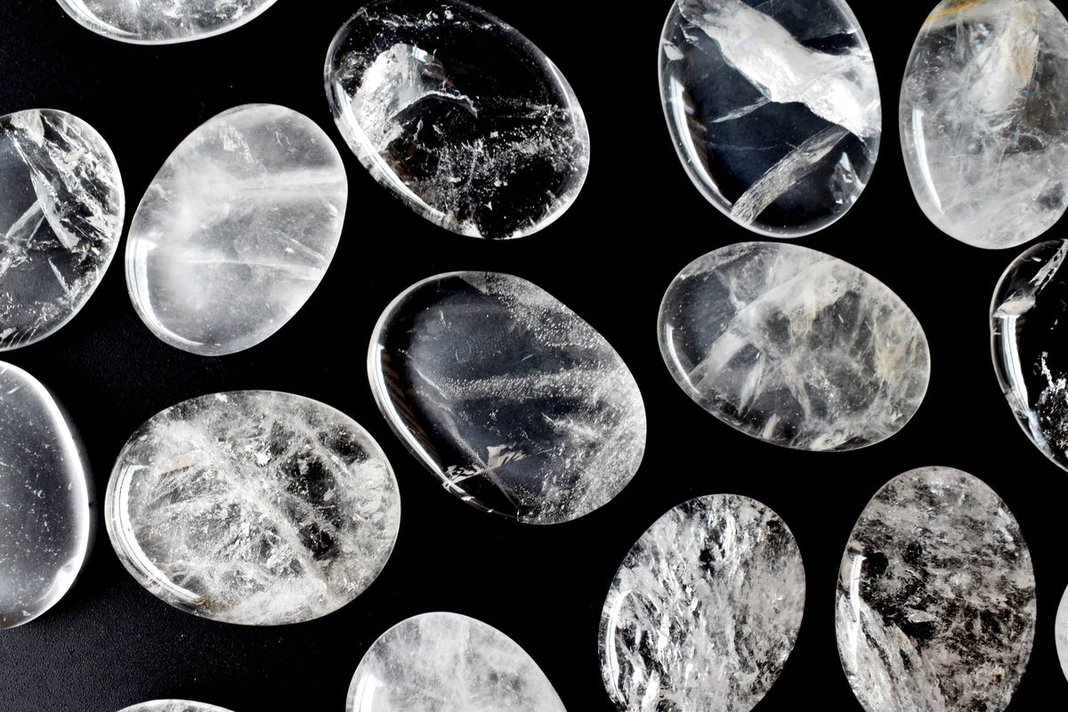 Crystal Quartz Pocket Stones (Dispelling Negative Energy and Meditation)  DestGlow