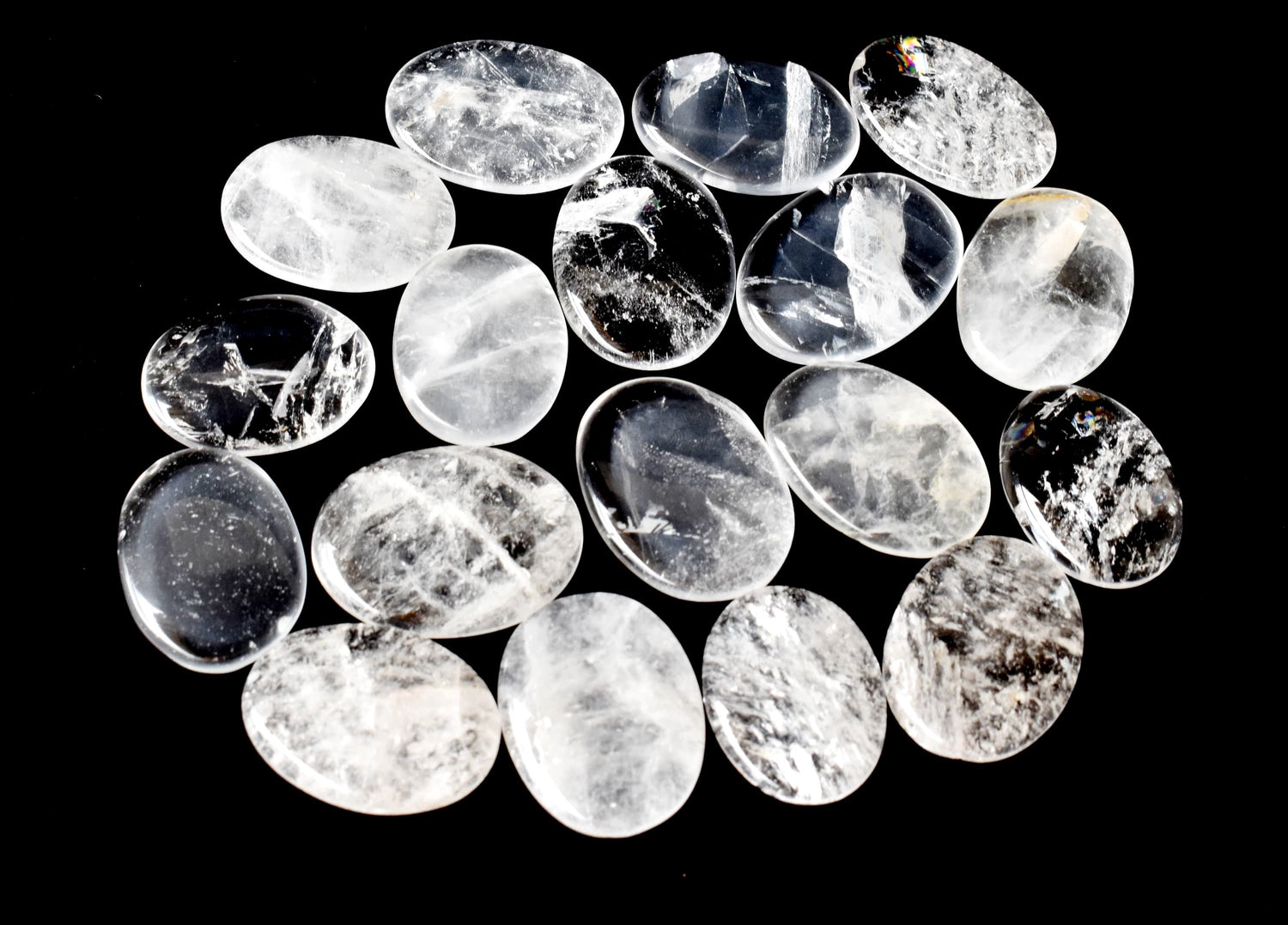 Crystal Quartz Pocket Stones (Dispelling Negative Energy and Meditation)  DestGlow