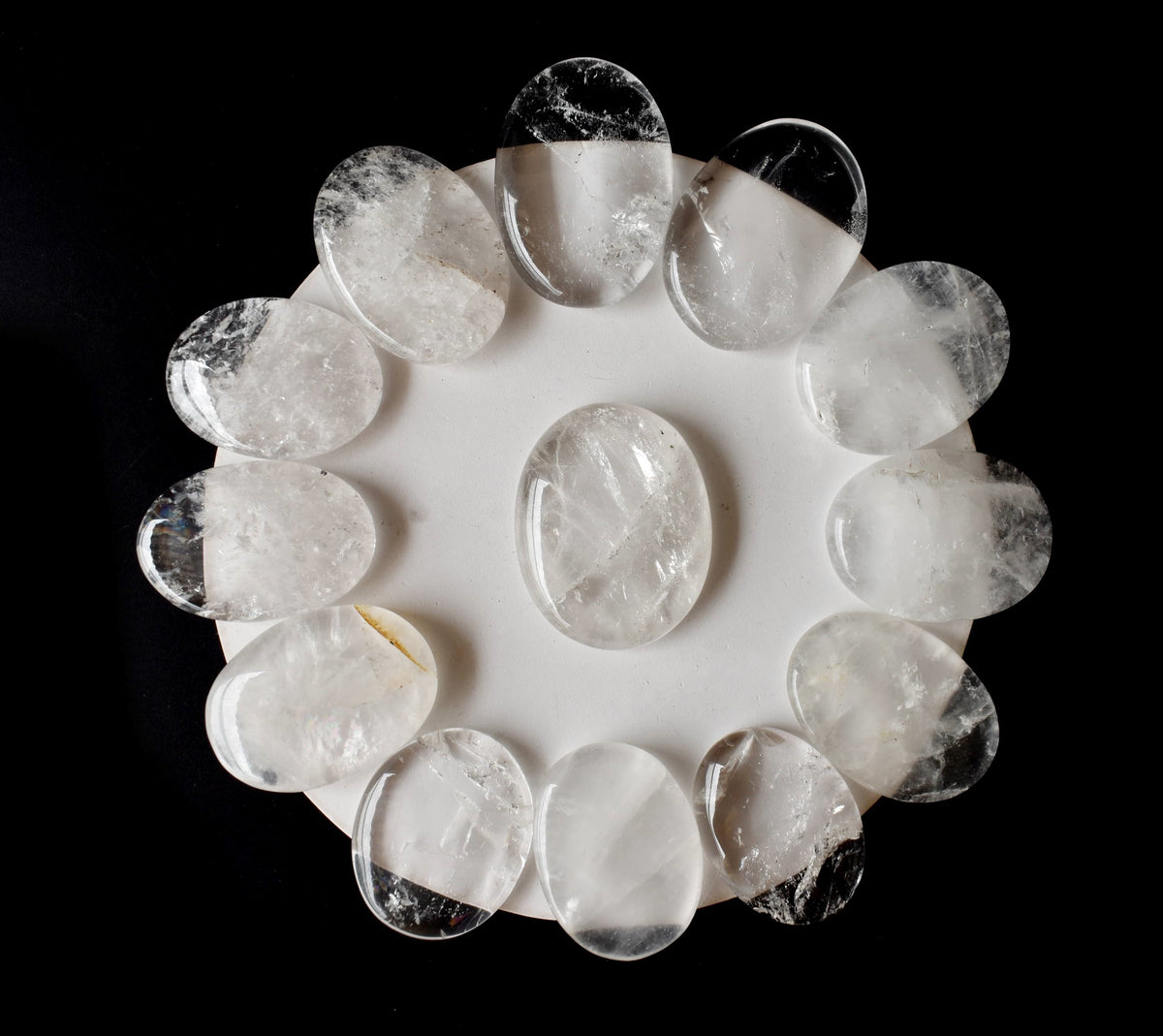 Crystal Quartz Pocket Stones (Dispelling Negative Energy and Meditation)  DestGlow