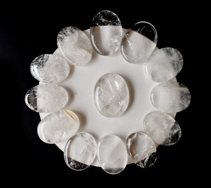 Crystal Quartz Pocket Stones (Dispelling Negative Energy and Meditation)  DestGlow