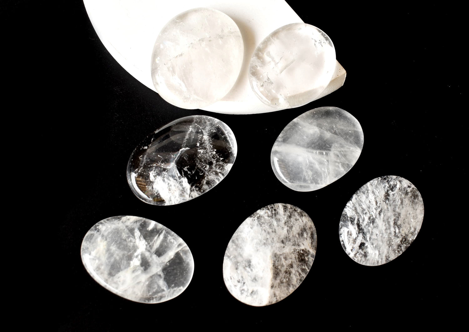 Crystal Quartz Pocket Stones (Dispelling Negative Energy and Meditation)  DestGlow
