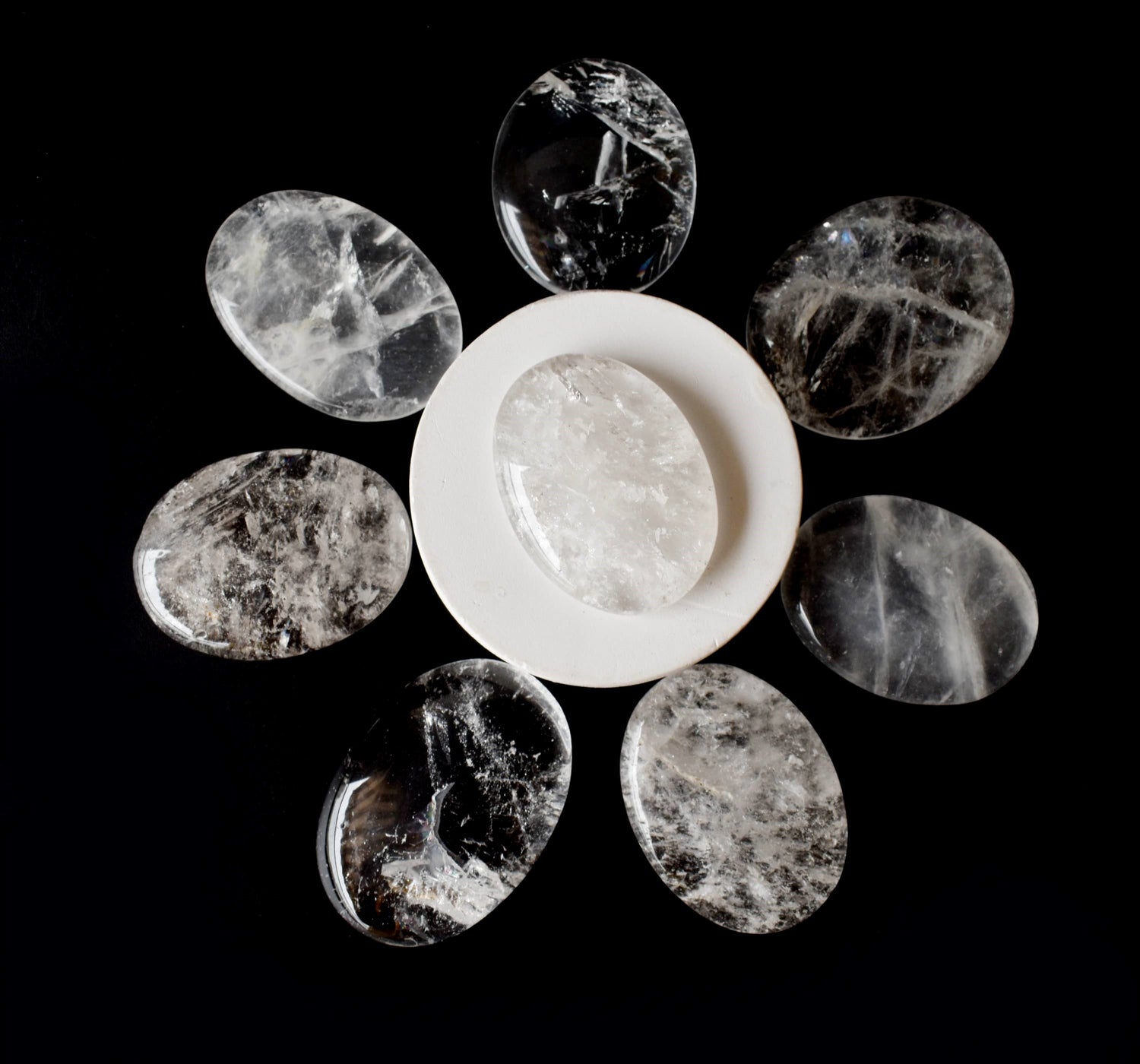 Crystal Quartz Pocket Stones (Dispelling Negative Energy and Meditation)  DestGlow