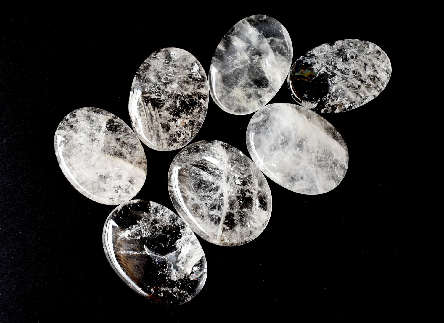 Crystal Quartz Pocket Stones (Dispelling Negative Energy and Meditation)  DestGlow