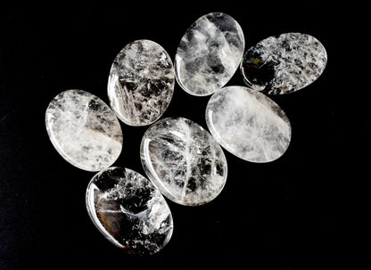 Crystal Quartz Pocket Stones (Dispelling Negative Energy and Meditation)  DestGlow