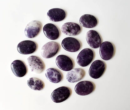 Lepidolite Pocket Stones (Joy and Relaxation)  DestGlow
