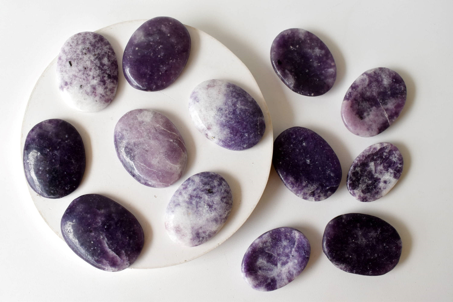 Lepidolite Pocket Stones (Joy and Relaxation)  DestGlow