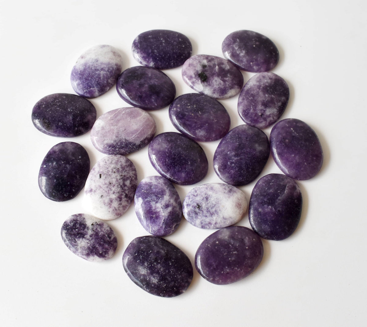 Lepidolite Pocket Stones (Joy and Relaxation)  DestGlow