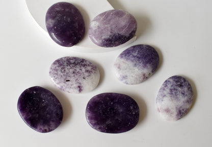 Lepidolite Pocket Stones (Joy and Relaxation)  DestGlow