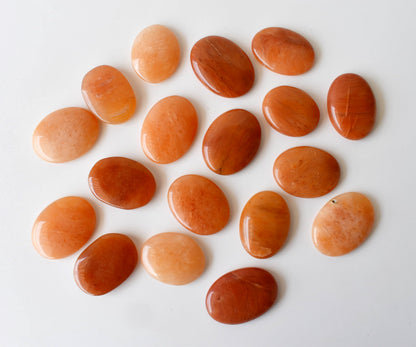 Orange Aventurine Pocket Stones (Longevity and Strength)  DestGlow