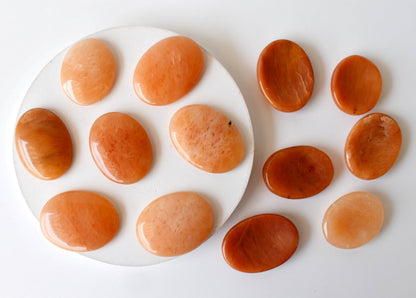 Orange Aventurine Pocket Stones (Longevity and Strength)  DestGlow