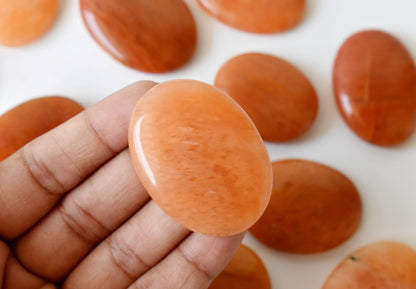 Orange Aventurine Pocket Stones (Longevity and Strength)  DestGlow