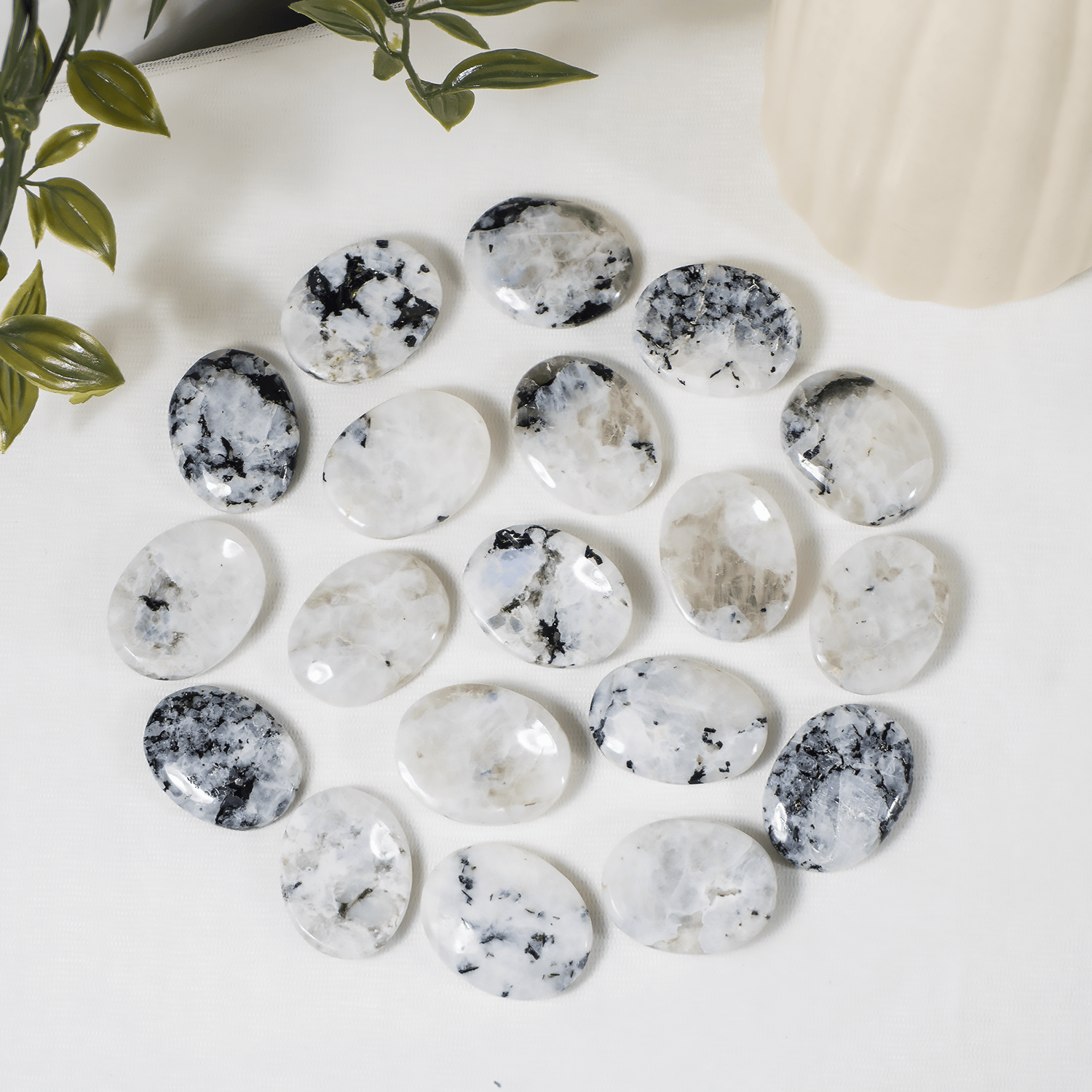 Rainbow Moonstone Worry Stones (Compassion and Psychic Abilities).  DestGlow