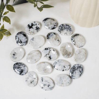 Rainbow Moonstone Worry Stones (Compassion and Psychic Abilities).  DestGlow