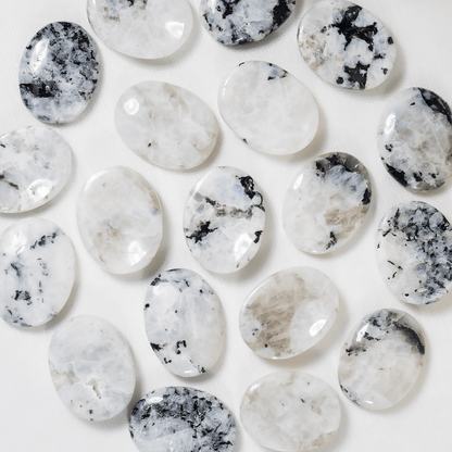 Rainbow Moonstone Worry Stones (Compassion and Psychic Abilities).  DestGlow
